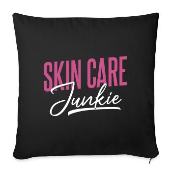 Dermatologie Hautpflege-Junkie Hautarzt - Sofakissenbezug 45 x 45 cm - Schwarz - Vorne