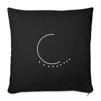 Moon Stars Abstract - Sofa pillowcase 17,3'' x 17,3'' (45 x 45 cm) - black - Front