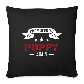 Promoted To Poppy Again Pregnancy Announce - Sofa pillowcase 17,3'' x 17,3'' (45 x 45 cm) - black - Front