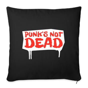 Les punks ne sont pas morts | édition rouge - Housse de coussin décorative 45 x 45 cm - noir - Devant