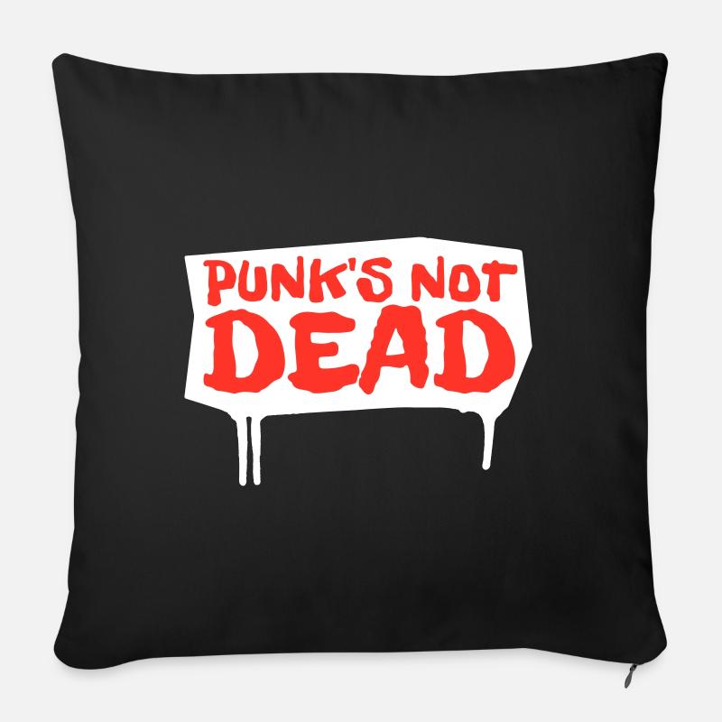 punks not dead | red-edition - Sofakissenbezug 45 x 45 cm - Schwarz