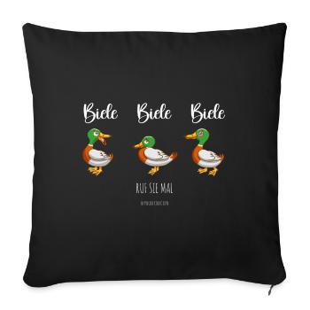 Biele Biele Biele Ruf sie mal - Sofakissenbezug 45 x 45 cm - Schwarz - Vorne