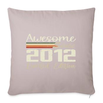 Anniversaire 12 Ans Millésime 2012 Cadeau 2012 - Housse de coussin décorative 45 x 45 cm - taupe clair - Devant