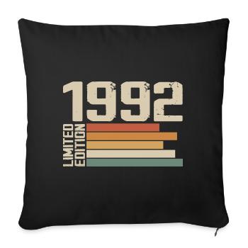 1992 Vintage - Retro 1992 Birthday Gift 1992 - Sofa pillowcase 17,3'' x 17,3'' (45 x 45 cm) - black - Front