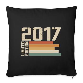 2017 Vintage - Retro 2017 Birthday Gift 2017 - Sofa pillowcase 17,3'' x 17,3'' (45 x 45 cm) - black - Front