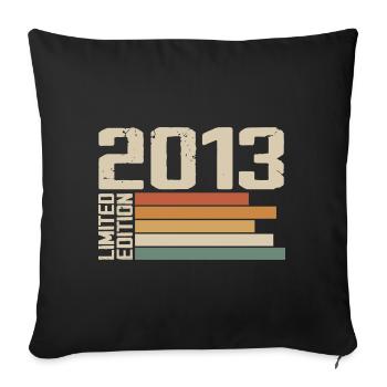 2013 Vintage - Retro 2013 Anniversary Gift 2013 - Sofa pillowcase 17,3'' x 17,3'' (45 x 45 cm) - black - Front
