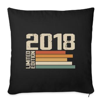 2018 Vintage - Retro 2018 Birthday Gift 2018 - Sofa pillowcase 17,3'' x 17,3'' (45 x 45 cm) - black - Front