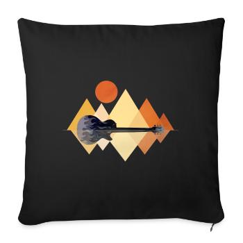Guitar Electric Guitar Amplifier Les Paul Gift - Sofa pillowcase 17,3'' x 17,3'' (45 x 45 cm) - black - Front