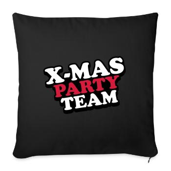 xmas party team christmas - Sofa pillowcase 17,3'' x 17,3'' (45 x 45 cm) - black - Front