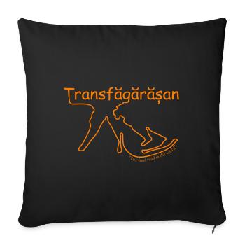 Transfăgărășan orange - Sofakissenbezug 45 x 45 cm - Schwarz - Vorne