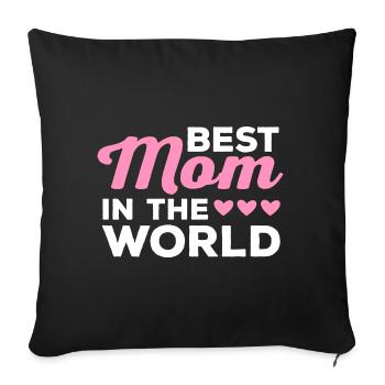 The Best Mother in the World - Mother's Day - Sofa pillowcase 17,3'' x 17,3'' (45 x 45 cm) - black - Front