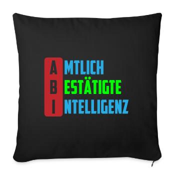 ABI amtlich bestaitigt intelligenz farben änderbar - Sofakissenbezug 45 x 45 cm - Schwarz - Vorne