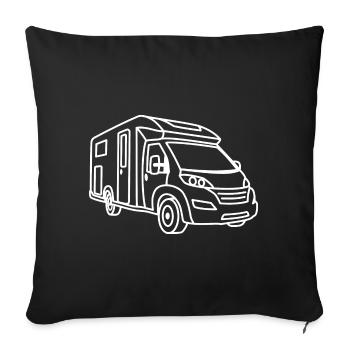 Motorhome semi-integrated - front - contour white - Sofa pillowcase 17,3'' x 17,3'' (45 x 45 cm) - black - Front
