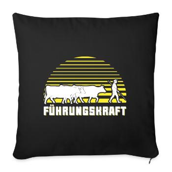 Führungskraft Kühe Landwirt Bauer Geschenkidee - Sofakissenbezug 45 x 45 cm - Schwarz - Vorne