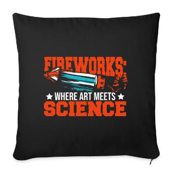 Pyrocrew von Pyromaniac Chief Fireworks - Sofa pillowcase 17,3'' x 17,3'' (45 x 45 cm) - black - Front