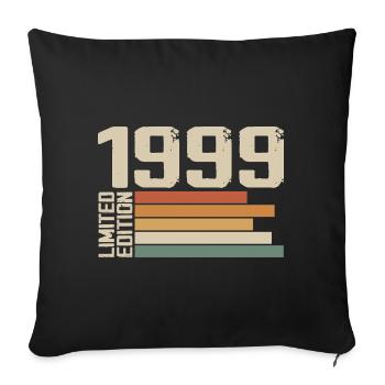 1999 Vintage - Retro 1999 Birthday Gift 1999 - Sofa pillowcase 17,3'' x 17,3'' (45 x 45 cm) - black - Front