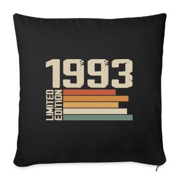 1993 Vintage - Retro 1993 Cadeau Anniversaire 1993 - Housse de coussin décorative 45 x 45 cm - noir - Devant