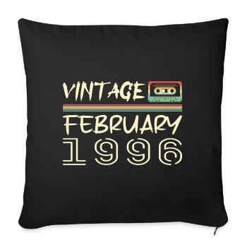 February 1996 Best Gift February 1996 - Sofa pillowcase 17,3'' x 17,3'' (45 x 45 cm) - black - Front