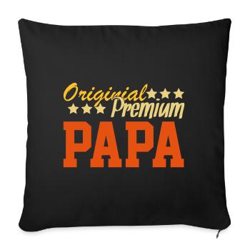 Fête des pères de père - Housse de coussin décorative 45 x 45 cm - noir - Devant