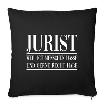 Jurist - Sofakissenbezug 45 x 45 cm - Schwarz - Vorne