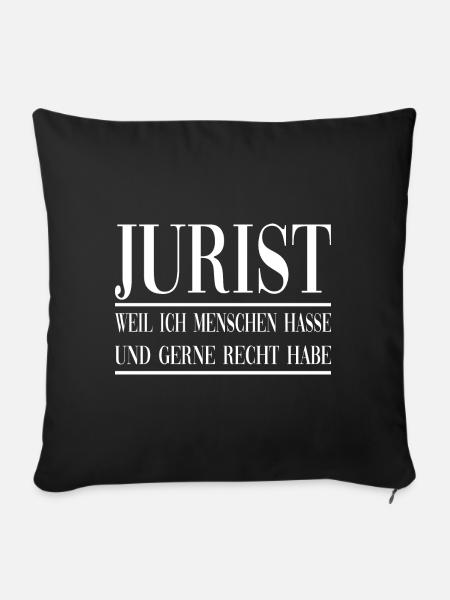Jurist - Sofakissenbezug 45 x 45 cm - Schwarz