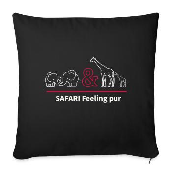 Safari - Sofakissenbezug 45 x 45 cm - Schwarz - Vorne