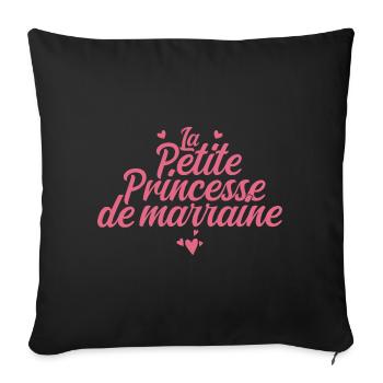 Princesse De Marraine - Housse de coussin décorative 45 x 45 cm - noir - Devant