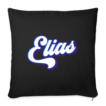 Elijah | Colors changeable - Sofa pillowcase 17,3'' x 17,3'' (45 x 45 cm) - black - Front