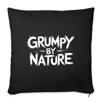 Bad-tempered and grumpy, leave me alone - Sofa pillowcase 17,3'' x 17,3'' (45 x 45 cm) - black - Front