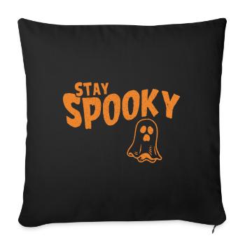 Stay Spooky Halloween Ghost - Sofa pillowcase 17,3'' x 17,3'' (45 x 45 cm) - black - Front