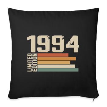 1994 Vintage - Retro 1994 Birthday Gift 1994 - Sofa pillowcase 17,3'' x 17,3'' (45 x 45 cm) - black - Front
