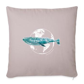 earth whale - Sofakissenbezug 45 x 45 cm - helles Taupe - Vorne