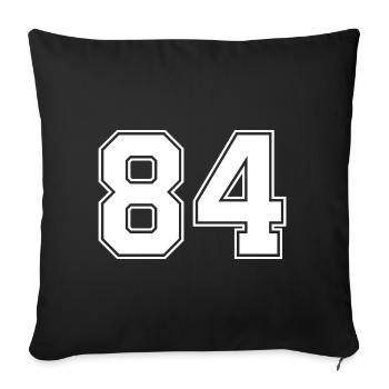 84 Zahl Trikot - Sofakissenbezug 45 x 45 cm - Schwarz - Vorne