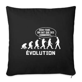 évolution - Housse de coussin décorative 45 x 45 cm - noir - Devant