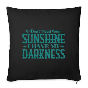 Gothic E Girl I Have My Darkness - Sofa pillowcase 17,3'' x 17,3'' (45 x 45 cm) - black - Front
