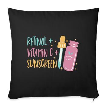 Hair and Skin Specialist Dermatology Dermatologist - Sofa pillowcase 17,3'' x 17,3'' (45 x 45 cm) - black - Front