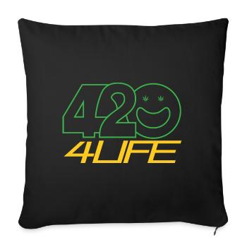 420 FOR LIFE - Sofa pillowcase 17,3'' x 17,3'' (45 x 45 cm) - black - Front