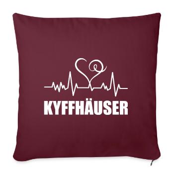 Heartbeat Kyffhäuser - Sofakissenbezug 45 x 45 cm - Burgunderrot - Vorne