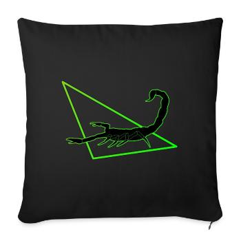 Scorpion en vert - Housse de coussin décorative 45 x 45 cm - noir - Devant