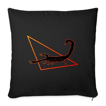Scorpion en rouge/orange - Housse de coussin décorative 45 x 45 cm - noir - Devant