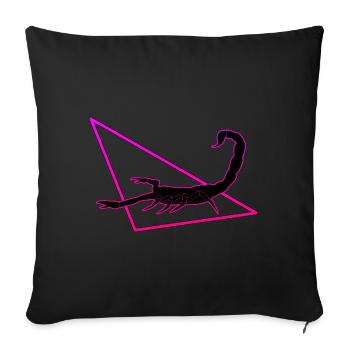 Scorpion en violet/rose - Housse de coussin décorative 45 x 45 cm - noir - Devant