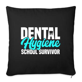 Graduation ceremony of the School of Dental Hygiene for over - Sofa pillowcase 17,3'' x 17,3'' (45 x 45 cm) - black - Front