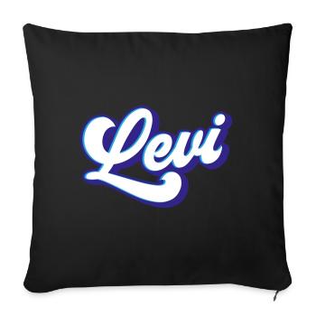 Levi | Colors changeable - Sofa pillowcase 17,3'' x 17,3'' (45 x 45 cm) - black - Front