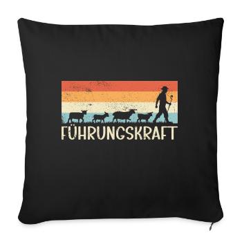Führungskraft Schafe Hirte Geschenkidee Humor - Sofakissenbezug 45 x 45 cm - Schwarz - Vorne