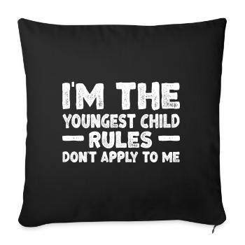 Famille Enfants Frères et sœurs Idée Cadeau Drôle - Housse de coussin décorative 45 x 45 cm - noir - Devant
