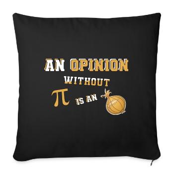 Mathe Physik Pi Zwiebel Onion Design Geschenkidee - Sofakissenbezug 45 x 45 cm - Schwarz - Vorne