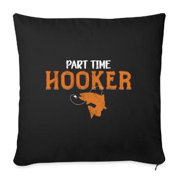 Angler Fisherman Fishing Fishing Gift Idea Funny - Sofa pillowcase 17,3'' x 17,3'' (45 x 45 cm) - black - Front