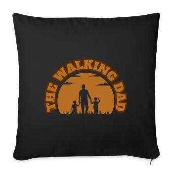 The Walking Dad 2 Sons Brown - Sofakissenbezug 45 x 45 cm - Schwarz - Vorne