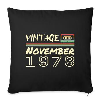 Légendaire Depuis Novembre 1978 - November 1978 - Housse de coussin décorative 45 x 45 cm - noir - Devant