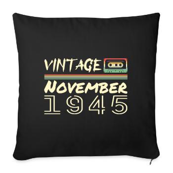 Légendaire Depuis Novembre 1945 - November 1945 - Housse de coussin décorative 45 x 45 cm - noir - Devant